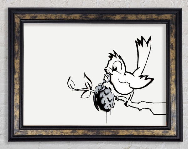 Bird Granade Framed Print
