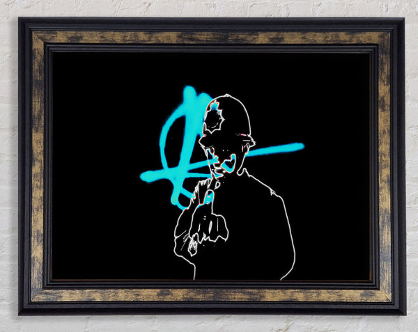Copper Finger Black Framed Print