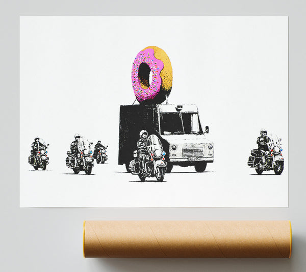 Banksy Donut Security Giclee Print