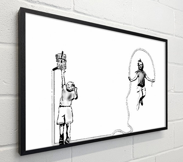 Banksy Electrical Skipping White