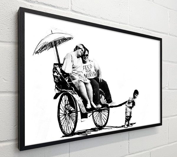 Banksy Feed The World B N W