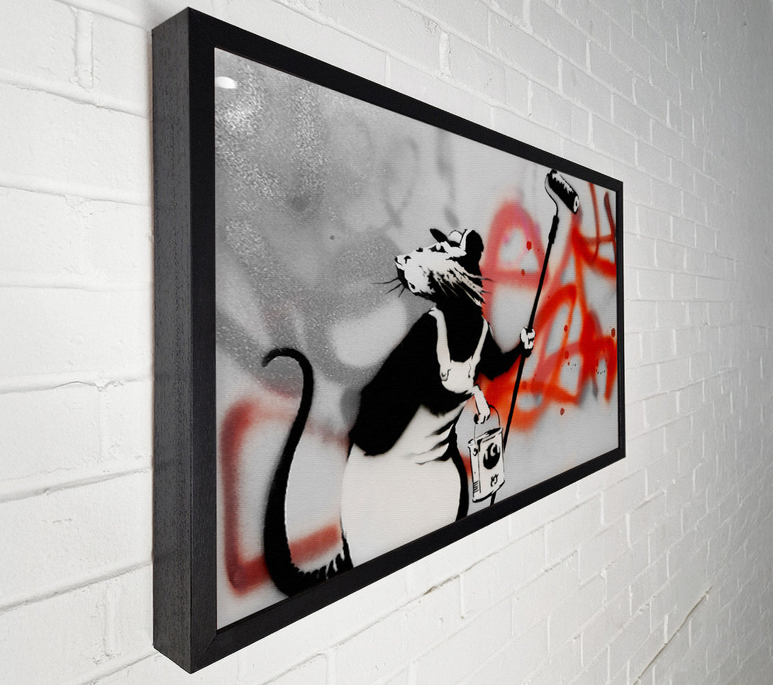  A Canvas Print of Banksy Graffiti Rat Removal Canvas Print