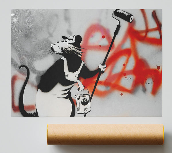 Banksy Graffiti Rat Removal Poster