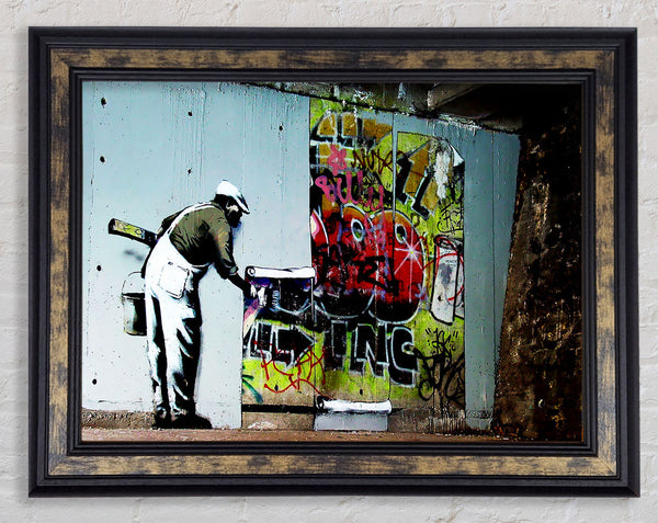 Grafitti Wallpaper Framed Print