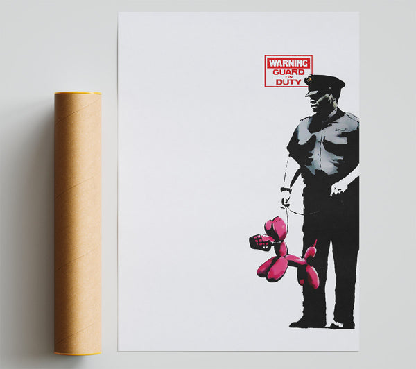 Banksy Guard Dog Security Print