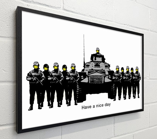 Banksy Have A Nice Day White