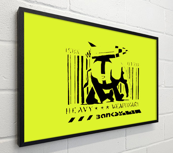 Banksy Heavy Weaponary Lime