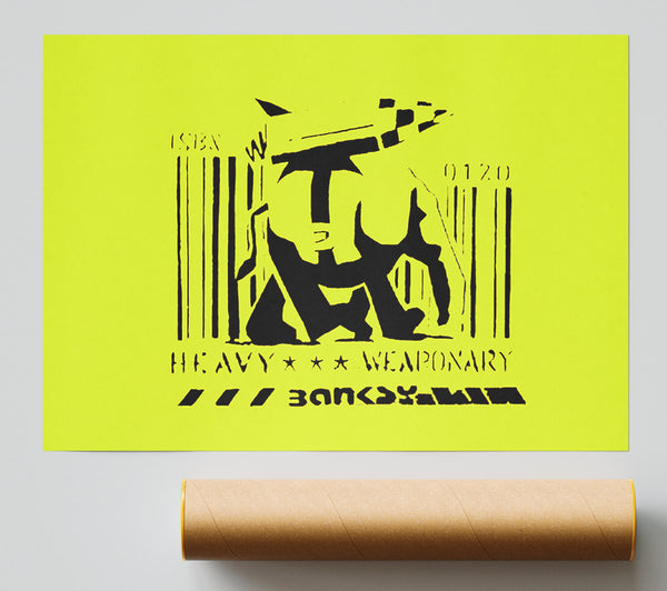 Banksy Heavy Weaponary Lime Print