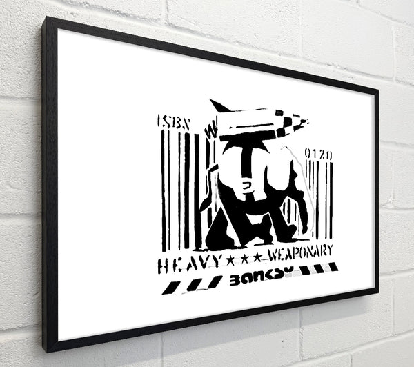Banksy Heavy Weaponary White