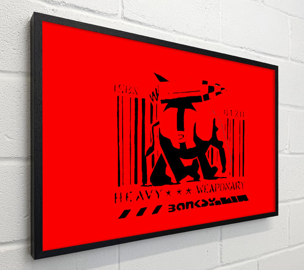 Banksy Heavy Weaponry Red
