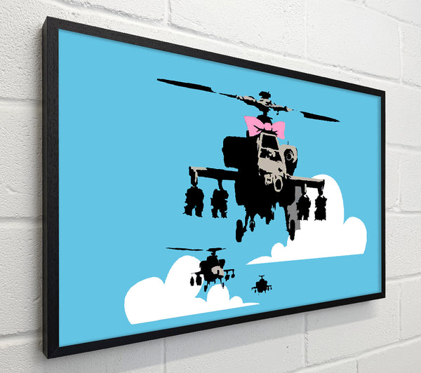 Banksy Hellicopter Bow Blue