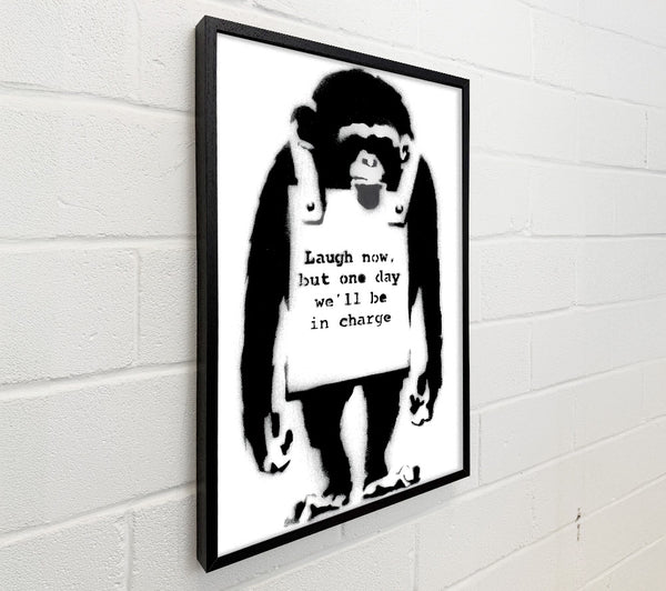 Banksy Laugh Now Monkey