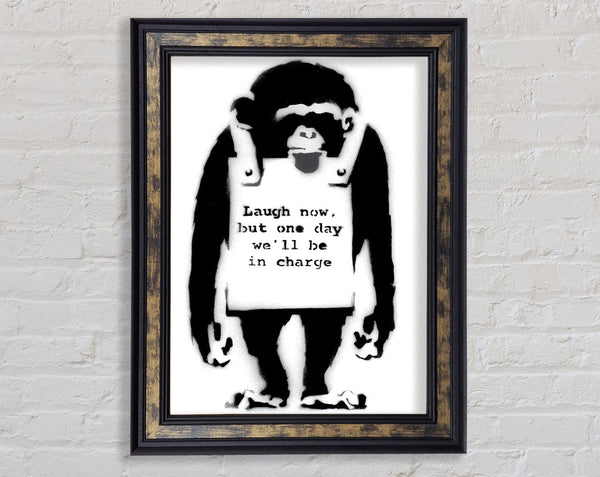 Laugh Now Monkey Framed Print