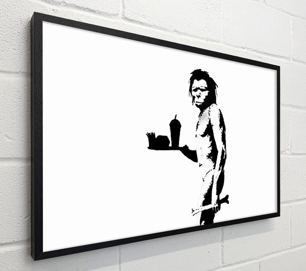 Banksy Mcdonalds Caveman White