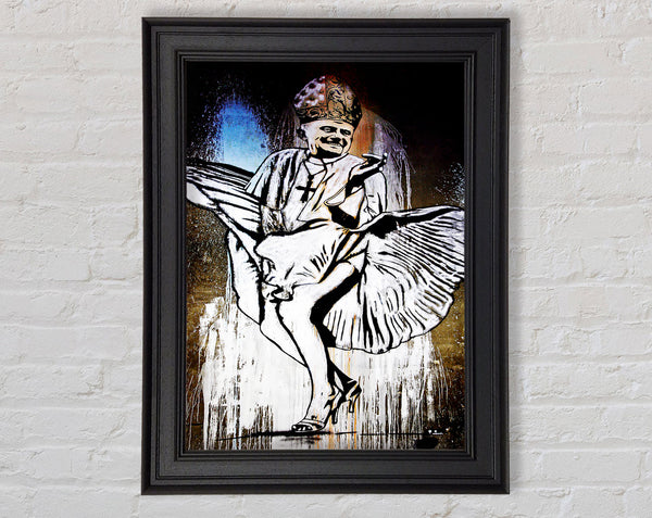 Banksy Marilyn Monroe Pope Framed Print