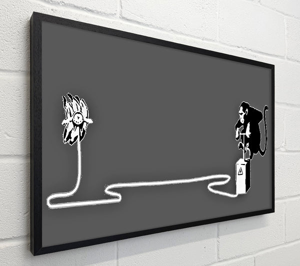 Banksy Monkey Banana Blaster Grey