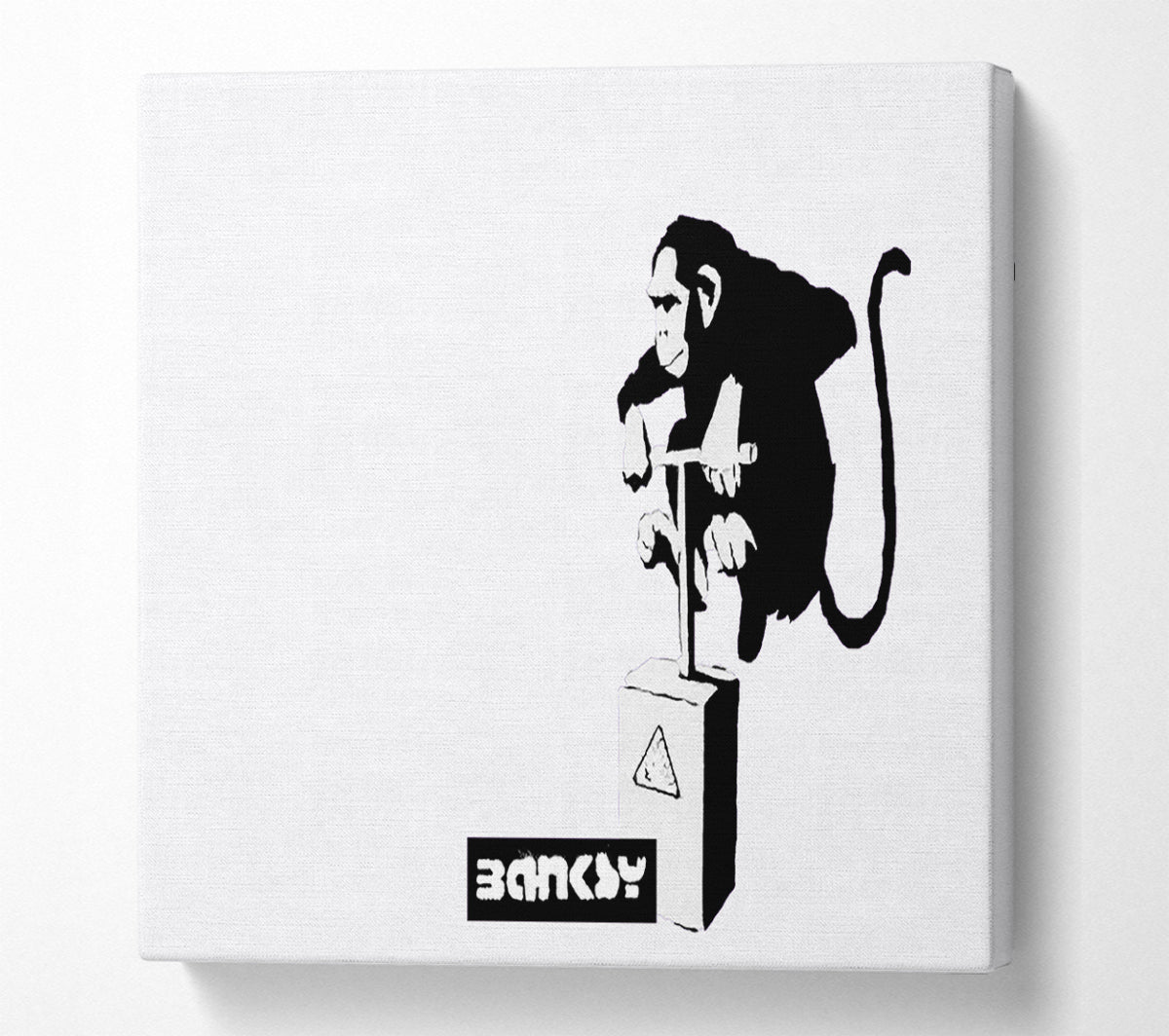 Monkey Detonator White Canvas - Bold & Unique Art Piece – Wallart