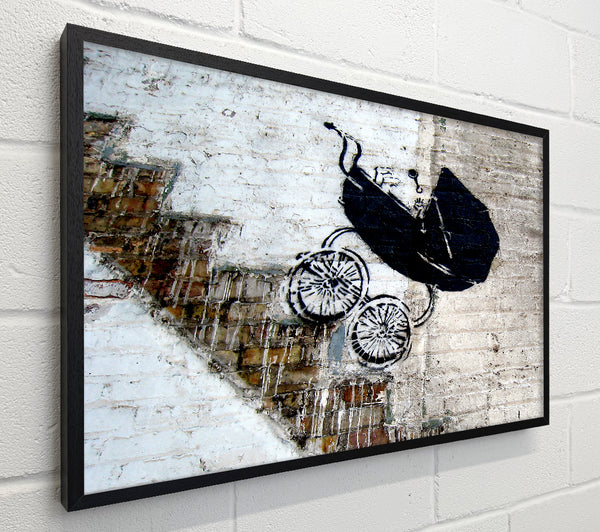 Banksy Pram Stairs