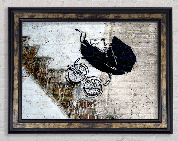 Pram Stairs Framed Print