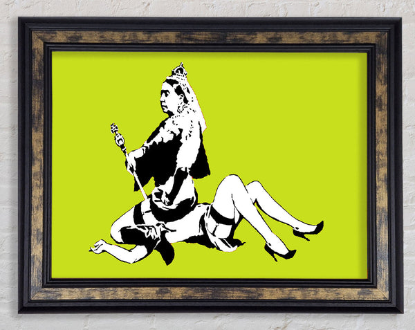 Queen Elizabeth Legs Lime Framed Print
