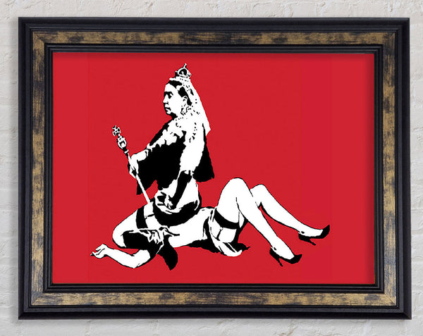 Queen Elizabeth Legs Red Framed Print