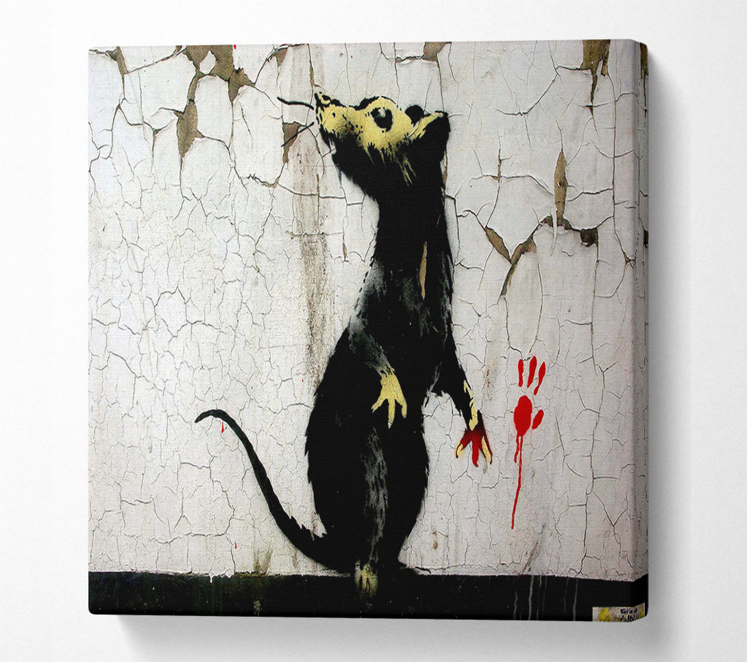  A Canvas Print of Banksy Rat Paw Canvas Wall Art