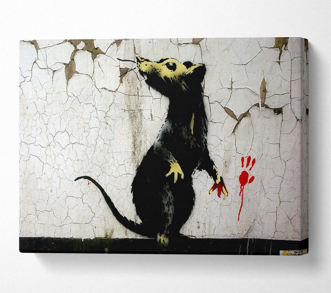  A Canvas Print of Banksy Rat Paw Canvas Wall Art