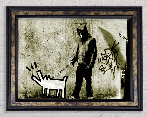 Haring Dog Framed Print