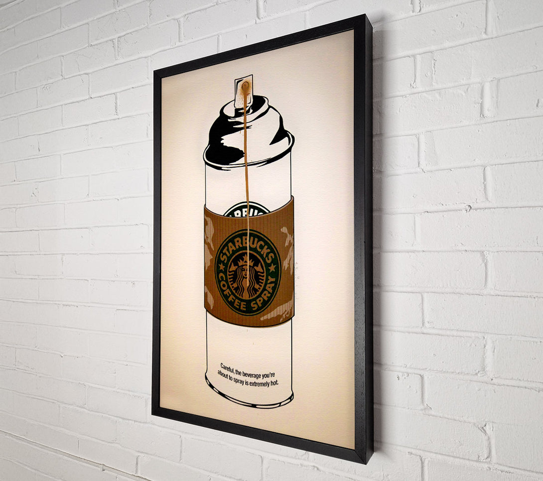  A Canvas Print of Banksy Starbucks Coffee Spray Canvas Print