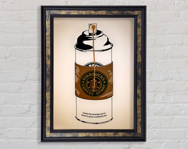 Starbucks Coffee Spray Framed Print