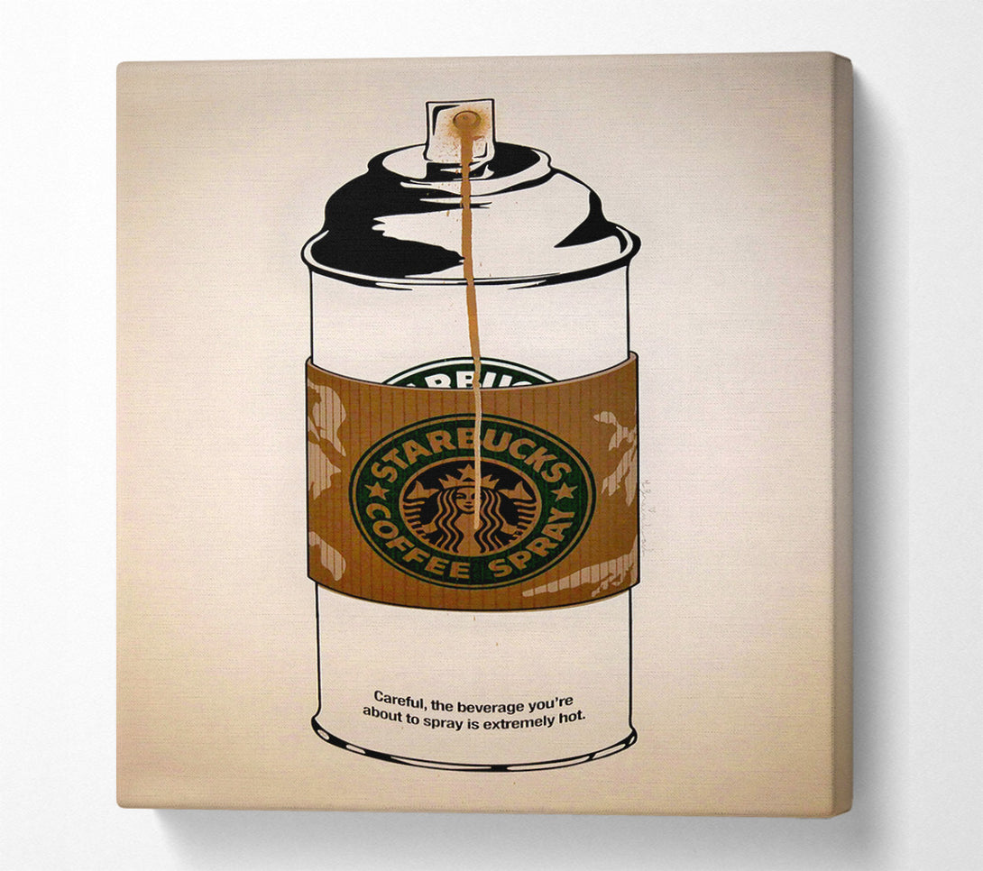  A Canvas Print of Banksy Starbucks Coffee Spray Canvas Print