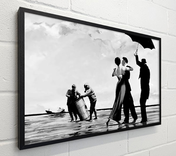 Banksy Toxic Waste Dance B N W