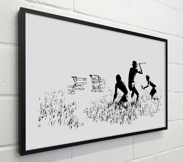 Banksy Trolley Hunters Grey