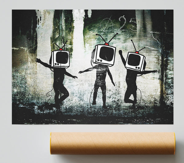 Banksy Tv Heads Giclee Print