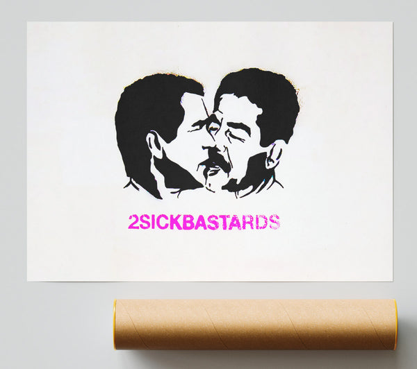 Banksy Two Sick White Giclee Print