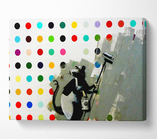 We Love Grey Rat Canvas Wall Art