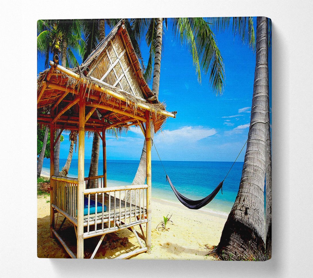  A Canvas Print of Tropical Resort- Canvas Print