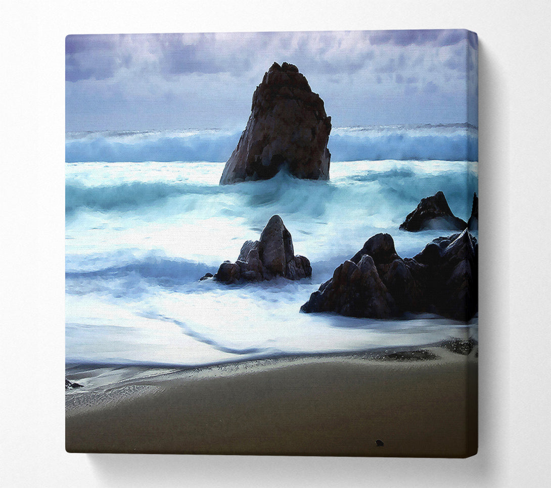  A Canvas Print of Twilight At Big Sur Canvas Wall Art