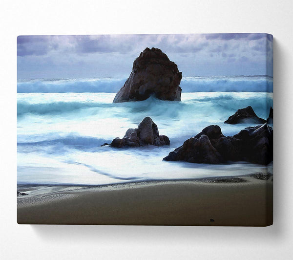  A Canvas Print of Twilight At Big Sur Canvas Wall Art