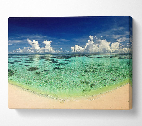  A Canvas Print of Emerald Ocean Beach Canvas Print