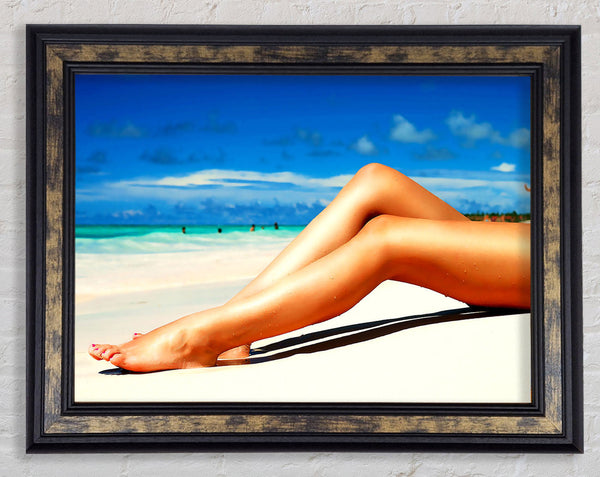 Beach Hottie Framed Print