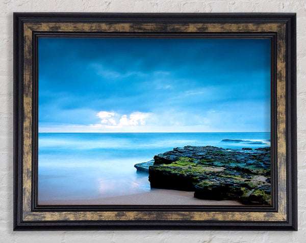 Beach Shore Blues Framed Print
