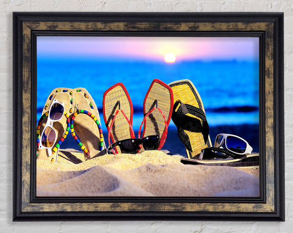 Friends Enjoying The Sun Framed Print