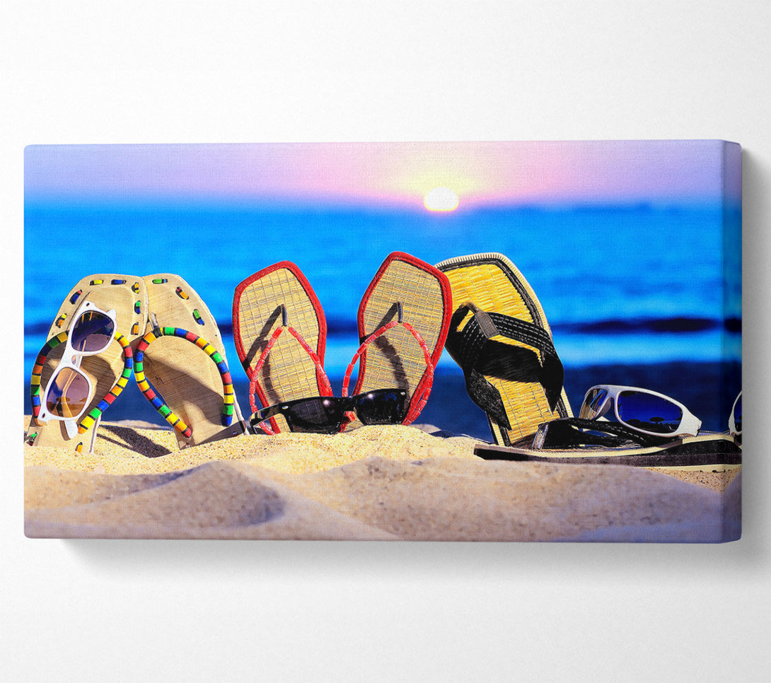  A Canvas Print of Friends Enjoying The Sun Canvas Print