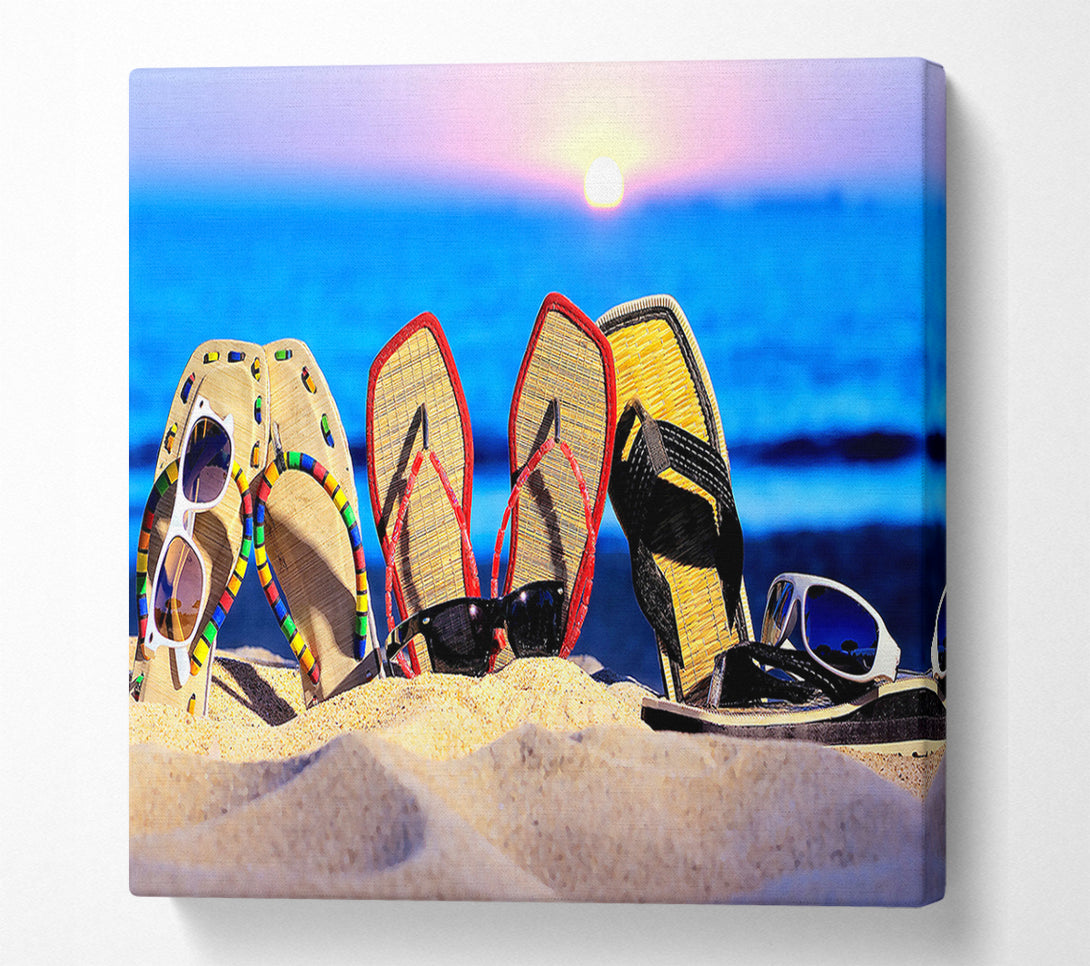  A Canvas Print of Friends Enjoying The Sun Canvas Print