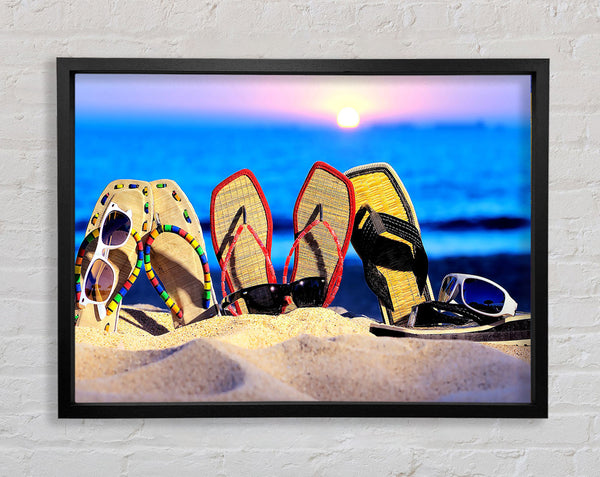 Friends Enjoying The Sun Framed Print