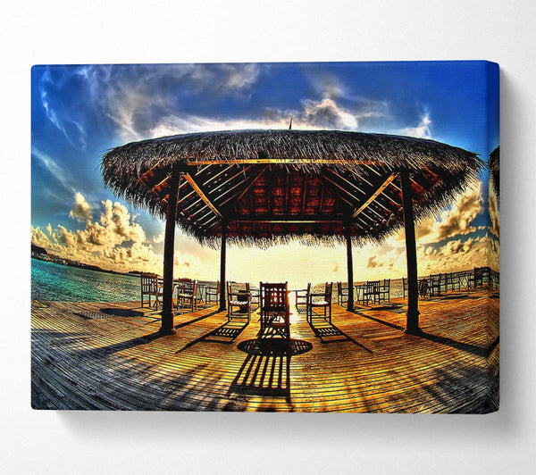  A Canvas Print of Watching The Sunset With Friends Canvas Wall Art