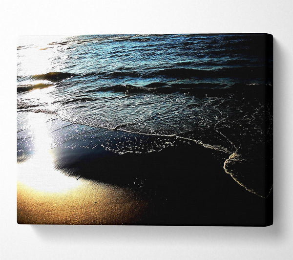  A Canvas Print of Sunshine Blaze Across The Ocean Canvas Wall Art