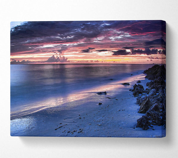  A Canvas Print of Beautiful Beach Sunset Canvas Art