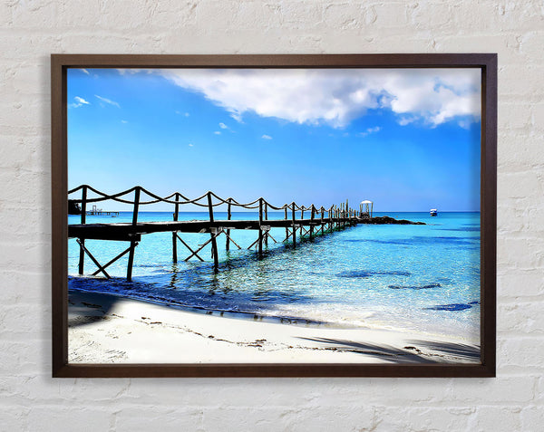 Boardwalk In Paradise Framed Print